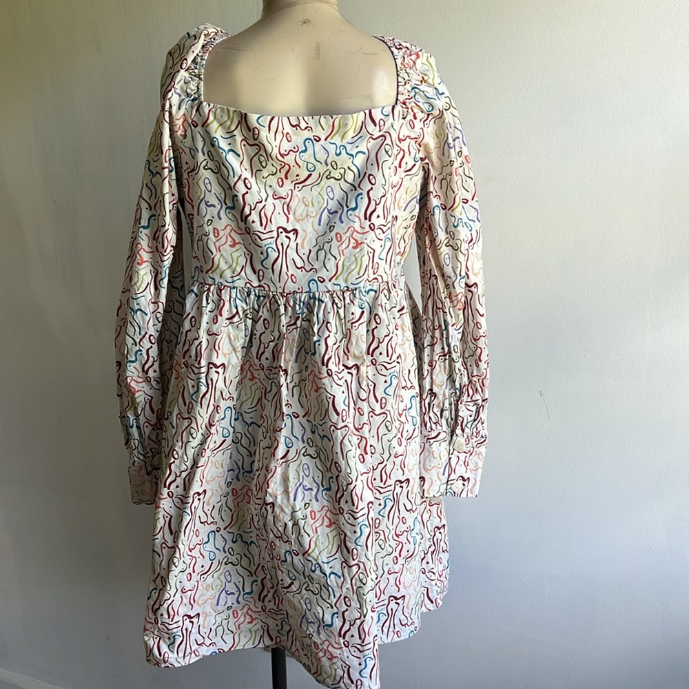 Lisa Says Gah! Lena Painted Ladies Tie Front Babydoll Dress - Picture 9 of 16